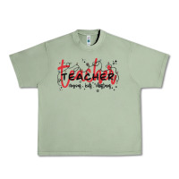 Oil Green christmas teacher Urban Heavy Tee - MaliasSmallBusiness