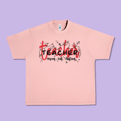 Christmas Teacher Urban Heavy Tee Designed By Maliassmallbusiness