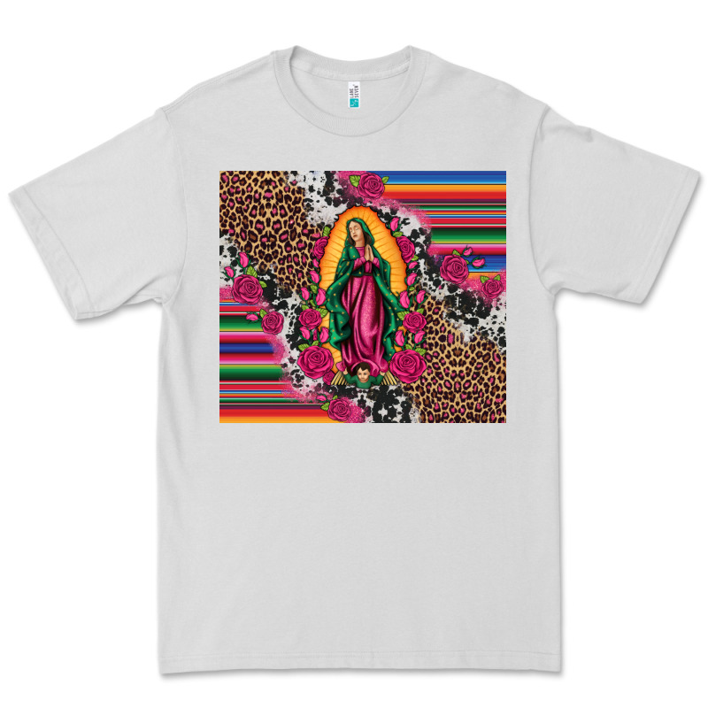 Our Lady Of Guadalupe Serape Background Tumbler Premium Tee by Artiststas | Teevron