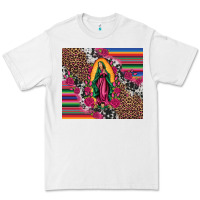 White our lady of guadalupe serape background tumbler Premium Tee - Artiststas