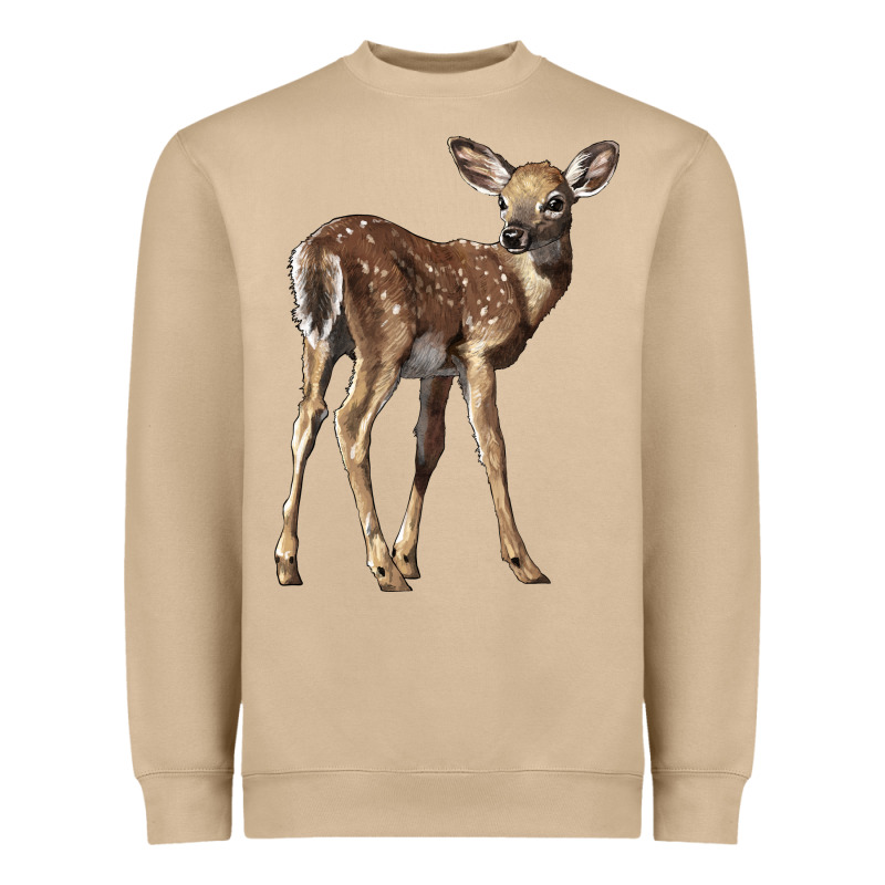 White Tailed Fawn Deer Heavyweight Sweatshirt by LillyAllenDesigns | Teevron