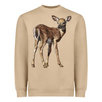 Mushroom white tailed fawn deer Heavyweight Sweatshirt - LillyAllenDesigns