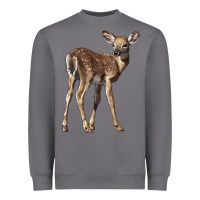 Storm white tailed fawn deer Heavyweight Sweatshirt - LillyAllenDesigns