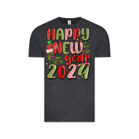 Vintage Black happy new year 2024 Vintage Tee - MaliasSmallBusiness