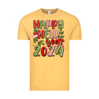 Vintage Mustard happy new year 2024 Vintage Tee - MaliasSmallBusiness