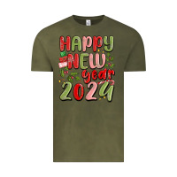 Vintage Olive happy new year 2024 Vintage Tee - MaliasSmallBusiness