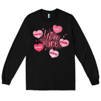 Black you are enough valentines day Long Sleeve Tee - LillyAllenDesigns