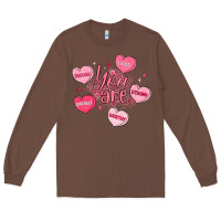 Chestnut you are enough valentines day Long Sleeve Tee - LillyAllenDesigns