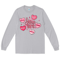 Moon Dust you are enough valentines day Long Sleeve Tee - LillyAllenDesigns