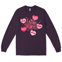 Plum you are enough valentines day Long Sleeve Tee - LillyAllenDesigns