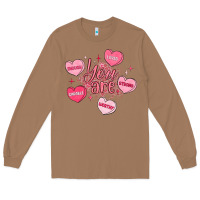 Toasted Coconut you are enough valentines day Long Sleeve Tee - LillyAllenDesigns