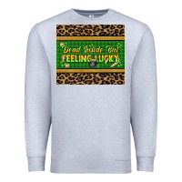Heather Grey Dead inside but feeling lucky 20oz skinny tumbler Premium Sweatshirt - HowdyJamesFarm
