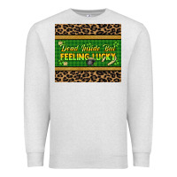 Oatmeal Heather Dead inside but feeling lucky 20oz skinny tumbler Premium Sweatshirt - HowdyJamesFarm