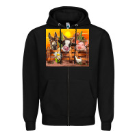 Black farm animal Zipper Hoodie - TumblerDesignByShophia