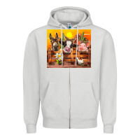 Dove Grey farm animal Zipper Hoodie - TumblerDesignByShophia
