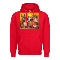 Red farm animal Zipper Hoodie - TumblerDesignByShophia