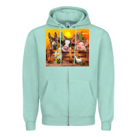 Seafoam farm animal Zipper Hoodie - TumblerDesignByShophia