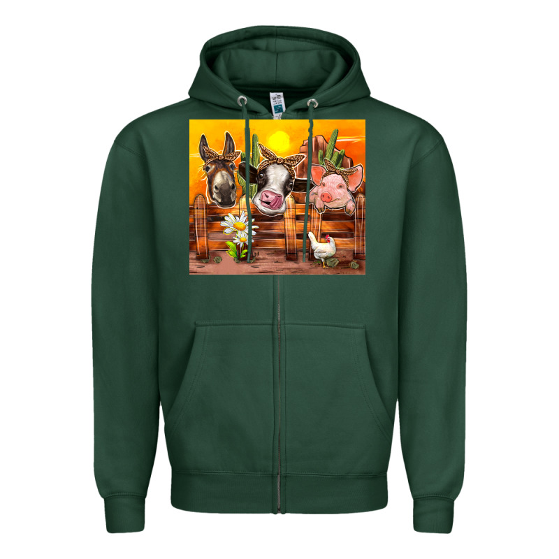 Farm Animal Zipper Hoodie by TumblerDesignByShophia | Teevron