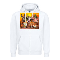 White farm animal Zipper Hoodie - TumblerDesignByShophia