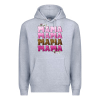 Heather Grey Mama Mama Mama Mama Mother's Day Premium Hoodie - CowGirlArtShop