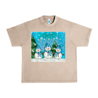 French Oak snowman Urban Heavy Tee - MaliasSmallBusiness