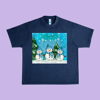 Snowman Urban Heavy Tee Designed By Maliassmallbusiness