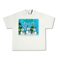 Pistachio snowman Urban Heavy Tee - MaliasSmallBusiness