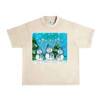 Sandshell snowman Urban Heavy Tee - MaliasSmallBusiness