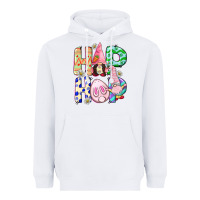 White Hop hop Easter gnomies Easter Day Heavyweight Hoodie - CowGirlArtShop