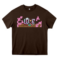 Chocolate Brown watercolor love nurse libbey glass Heavy Core Tee - BundleAndBundleShop
