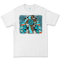 White cross gemstone background Premium Tee - AdoDesignShop