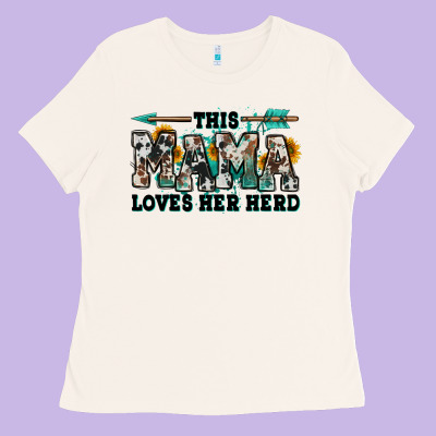 This Mama Loves Her Herd Goats Ladies Tee Designed By Jasminsmagicworld