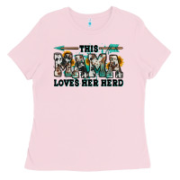 Bubblegum Pink this mama loves her herd goats Ladies Tee - Jasminsmagicworld