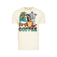 Vintage Arctic coffee cups but first coffee Vintage Tee - NancyCooperArtShop