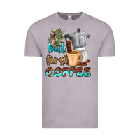 Vintage Zinc coffee cups but first coffee Vintage Tee - NancyCooperArtShop