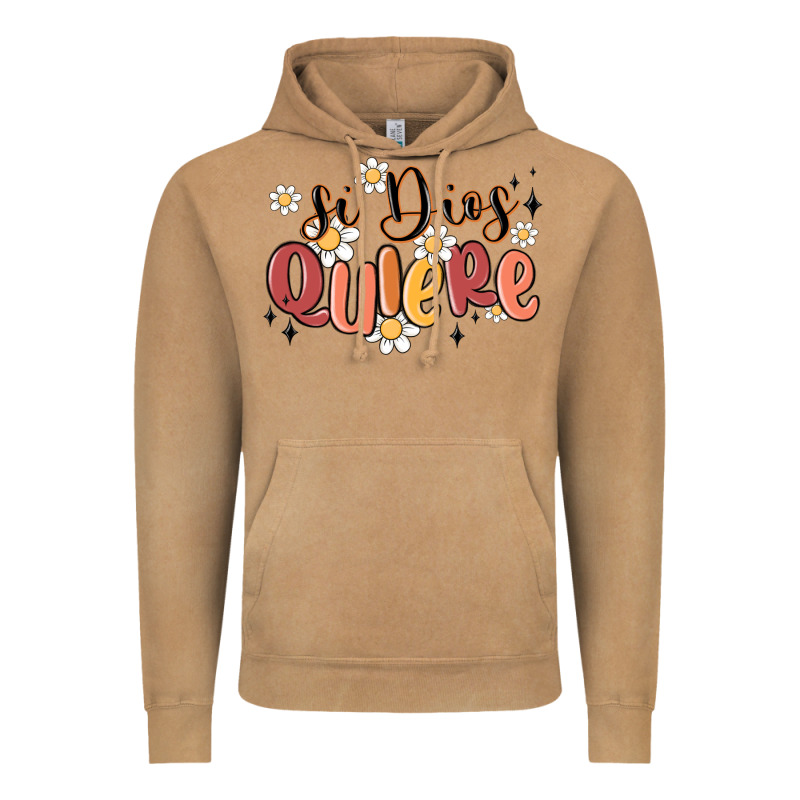 Si Dios Quiere Vintage Hoodie by MaliasSmallBusiness | Teevron