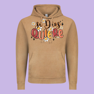 Si Dios Quiere Vintage Hoodie Designed By Maliassmallbusiness