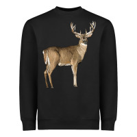 Black white tailed buck deer Heavyweight Sweatshirt - LillyAllenDesigns