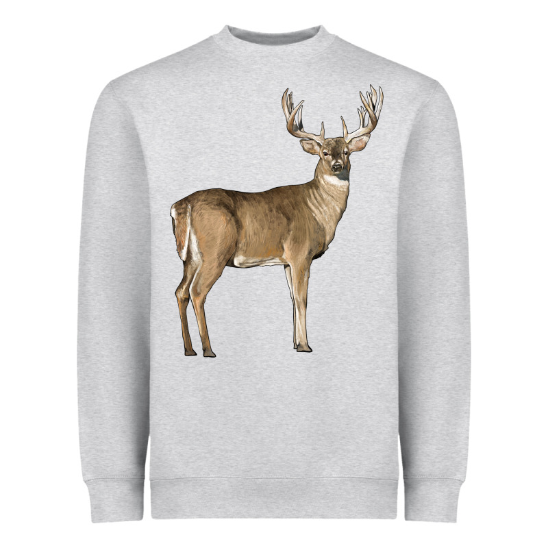 White Tailed Buck Deer Heavyweight Sweatshirt by LillyAllenDesigns | Teevron