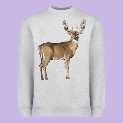White Tailed Buck Deer Heavyweight Sweatshirt Designed By Lillyallendesigns