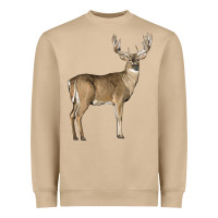 Mushroom white tailed buck deer Heavyweight Sweatshirt - LillyAllenDesigns
