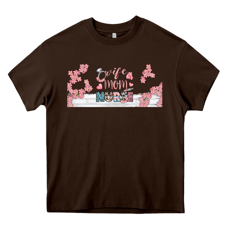 Wife Mom Nurse Libbey Glass Heavy Core Tee by BundleAndBundleShop | Teevron