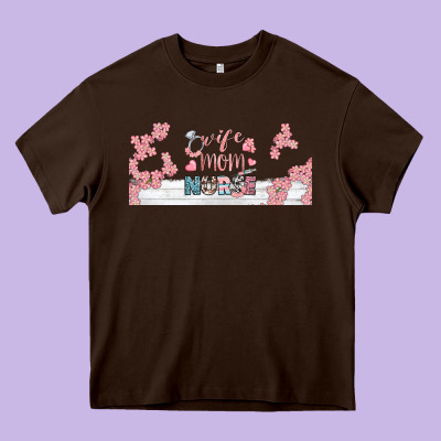 Wife Mom Nurse Libbey Glass Heavy Core Tee Designed By Bundleandbundleshop