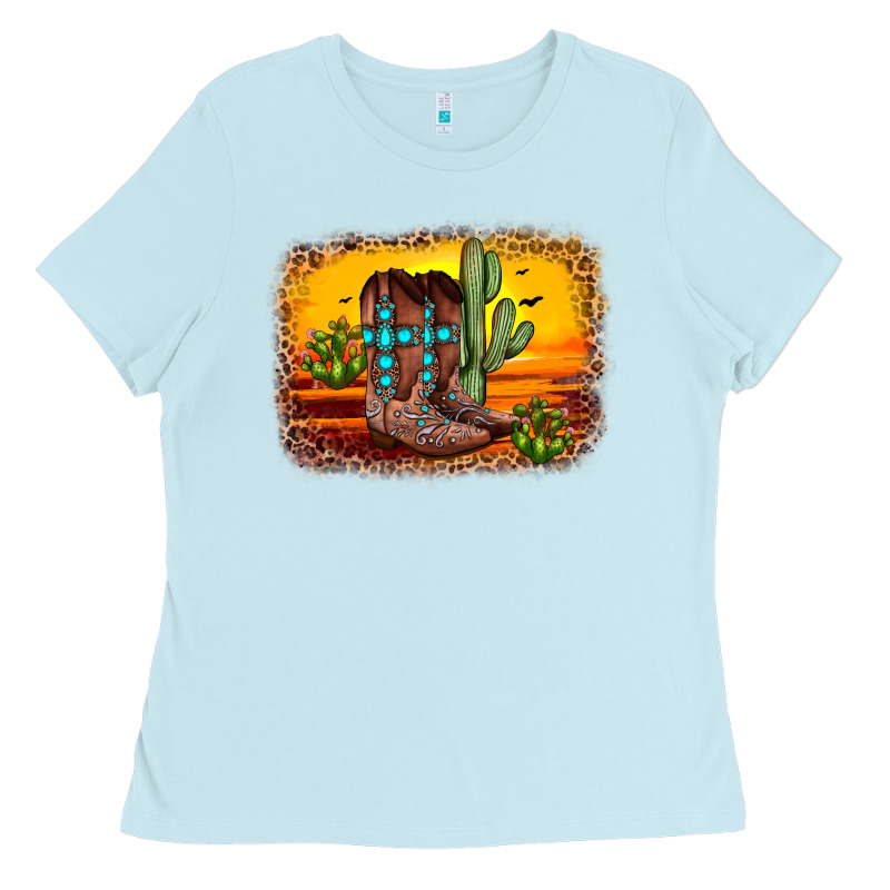 Cross Sunset Backgraund Ladies Tee by JahusDesignShop | Teevron