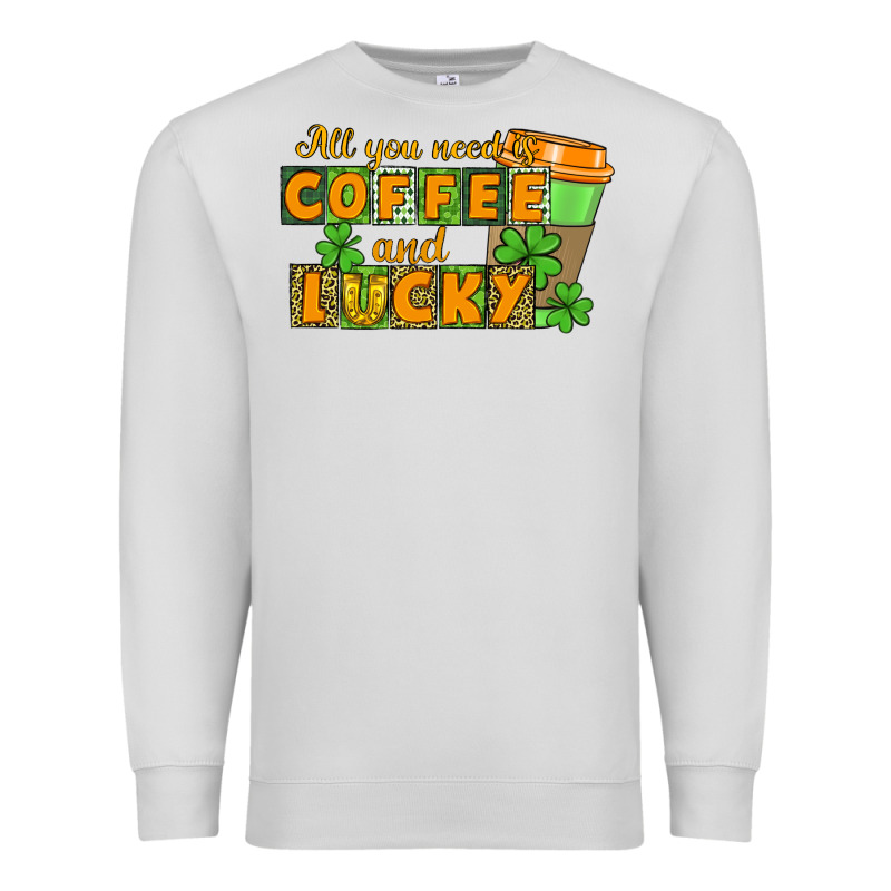 All You Need Is Coffee And Lucky Premium Sweatshirt by CowGirlArtShop | Teevron