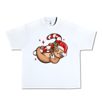White cute christmas sloth Urban Heavy Tee - MaliasSmallBusiness