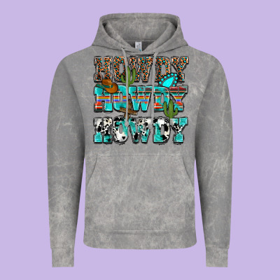 Western Howdy Howdy Howdy Vintage Hoodie Designed By Nancycooperartshop