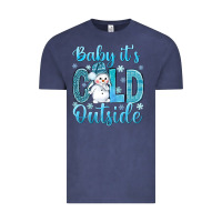 Vintage Denim baby its cold outside Vintage Tee - NancyCooperArtShop