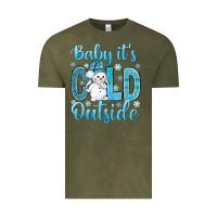 Vintage Olive baby its cold outside Vintage Tee - NancyCooperArtShop
