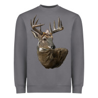 Storm white tailed buck deer head Heavyweight Sweatshirt - LillyAllenDesigns